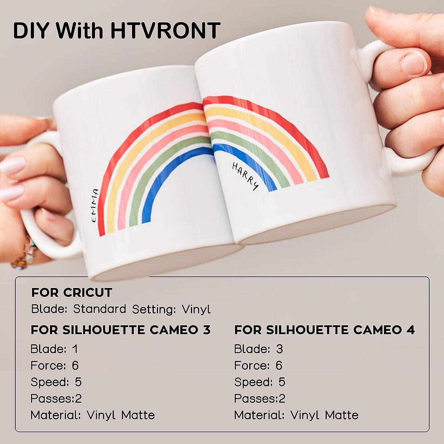 HTVRONT Vinyl for Cricut - 65 Pack Permanent Adhesive Vinyl Sheets