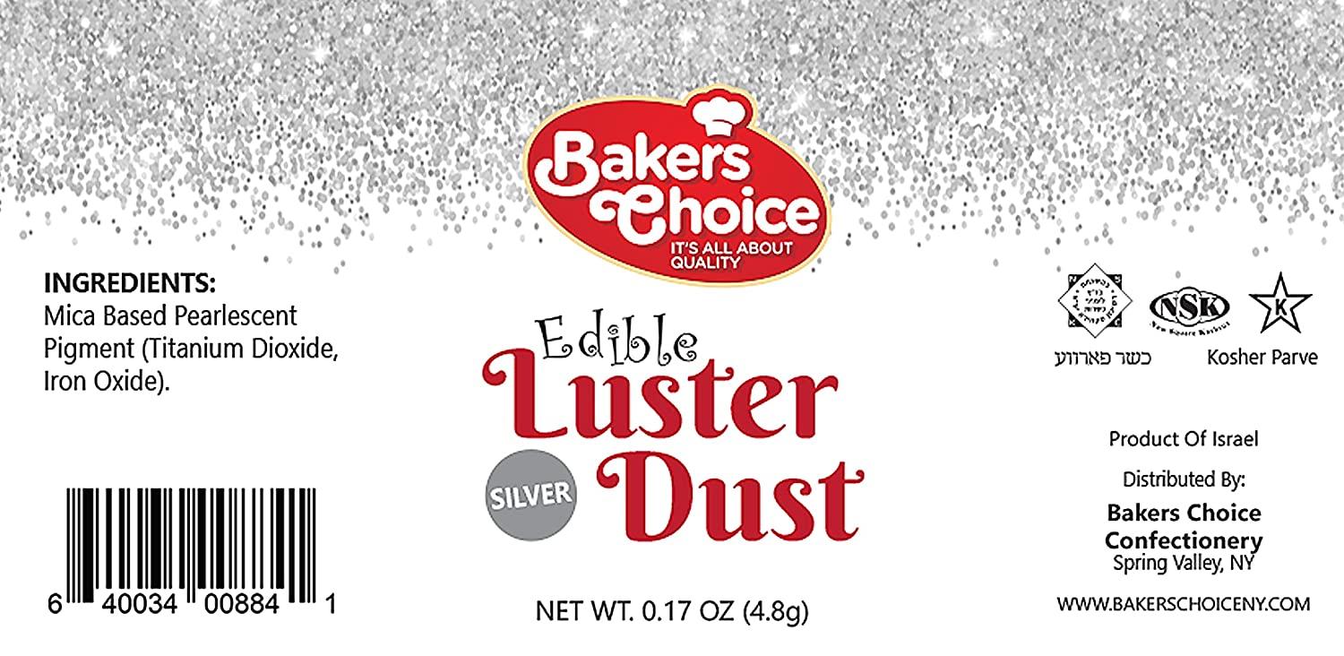 Silver Edible Glitter  Bakers Choice - Premium Kosher Baking Ingredients