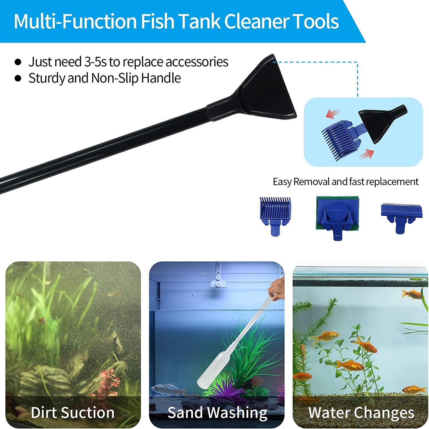 Fish Tank Cleaning Tool Multifunctional 5 In 1 Aquarium Cleaning Kit