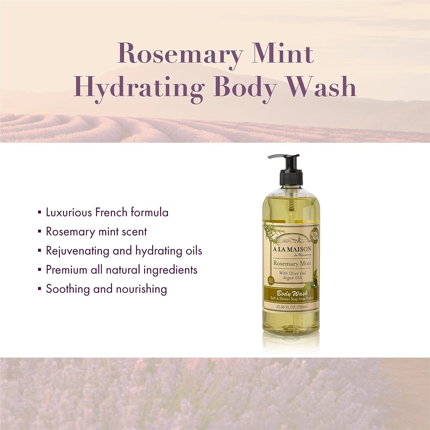 A LA MAISON Rosemary Mint Hydrating Body Wash - Triple French