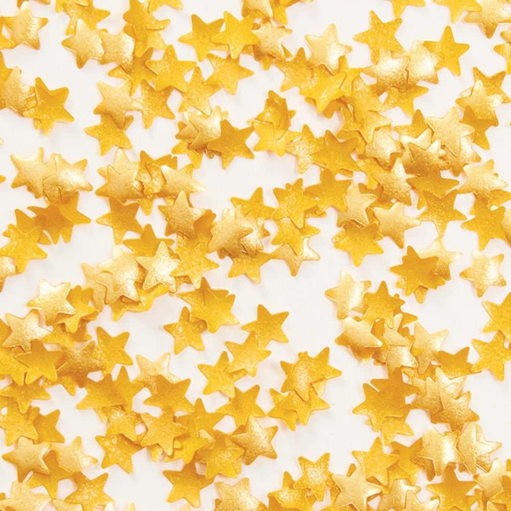 Gold Metallic Stars  Edible Glitter - US