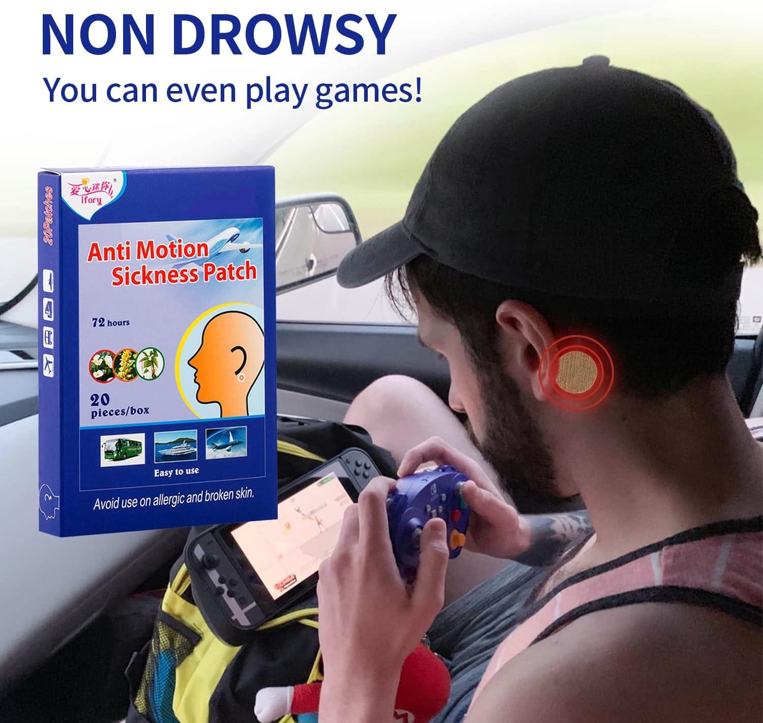 Ifory Motion Sickness Patches Non Drowsy Cruise Ship Essentials 20 Count Pack Of 1