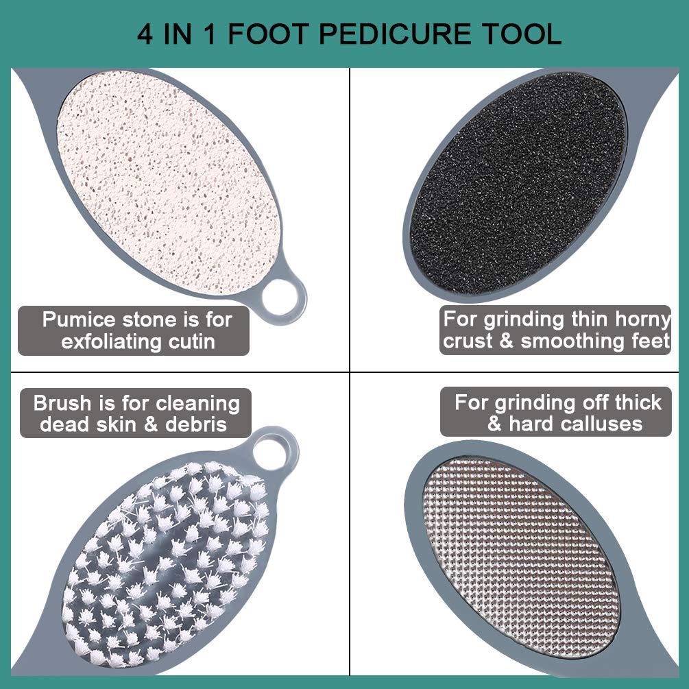 Foot file callus remover, Multi Purpose Feet Pedicure Tools With Foot  Scrubber, Pumice Stone, Foot Rasp And Sand Paper For Home Foot Care - Temu