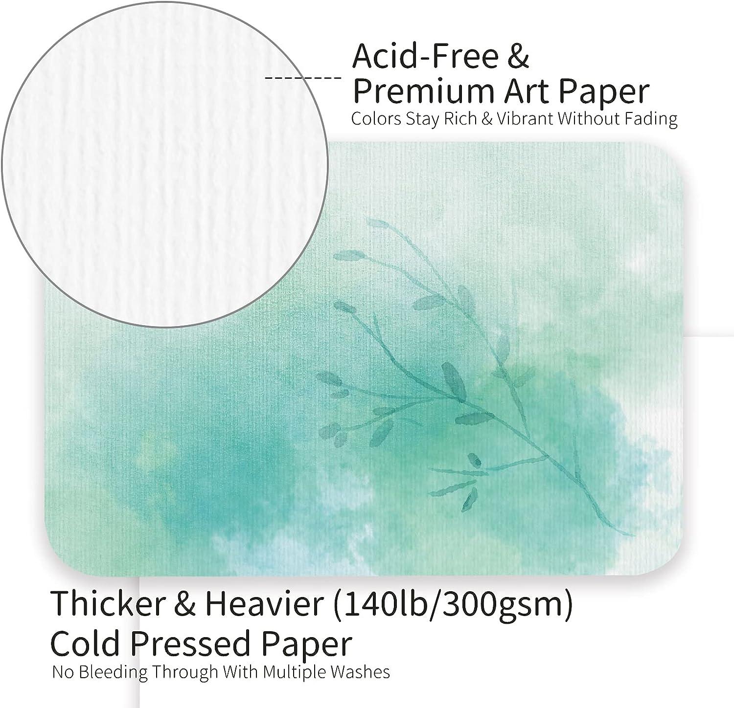 Funto Blank Watercolor Paper Postcards, 50 Cards, 4x6, 140lb/300gsm,  Blank Note for Watercolor Journal, Acid-Free Heavyweight Art Paper for  Thank