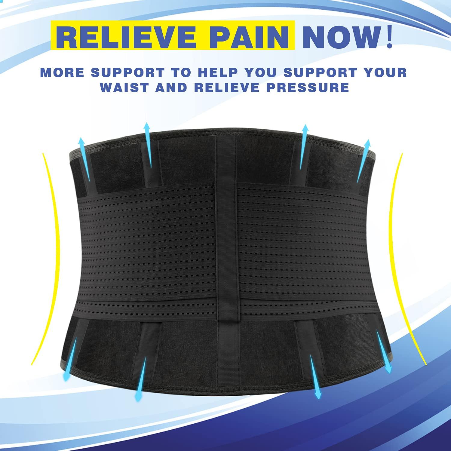 Back Brace for Lower Back Pain Relief - Back Support Belt for Sciatica,  Herniated Disc, Scoliosis and More - Lumbar Support to Improve Posture -  Keep Back Straight for Men and Women (