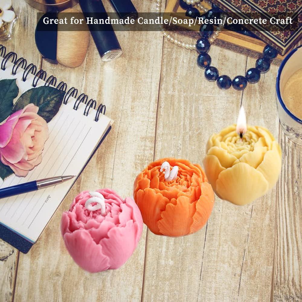 Flower Aromatherapy Candle Mold Silicone Mold 3D Flower Shape Candle Mould  DIY Candle Mold Resin Mold