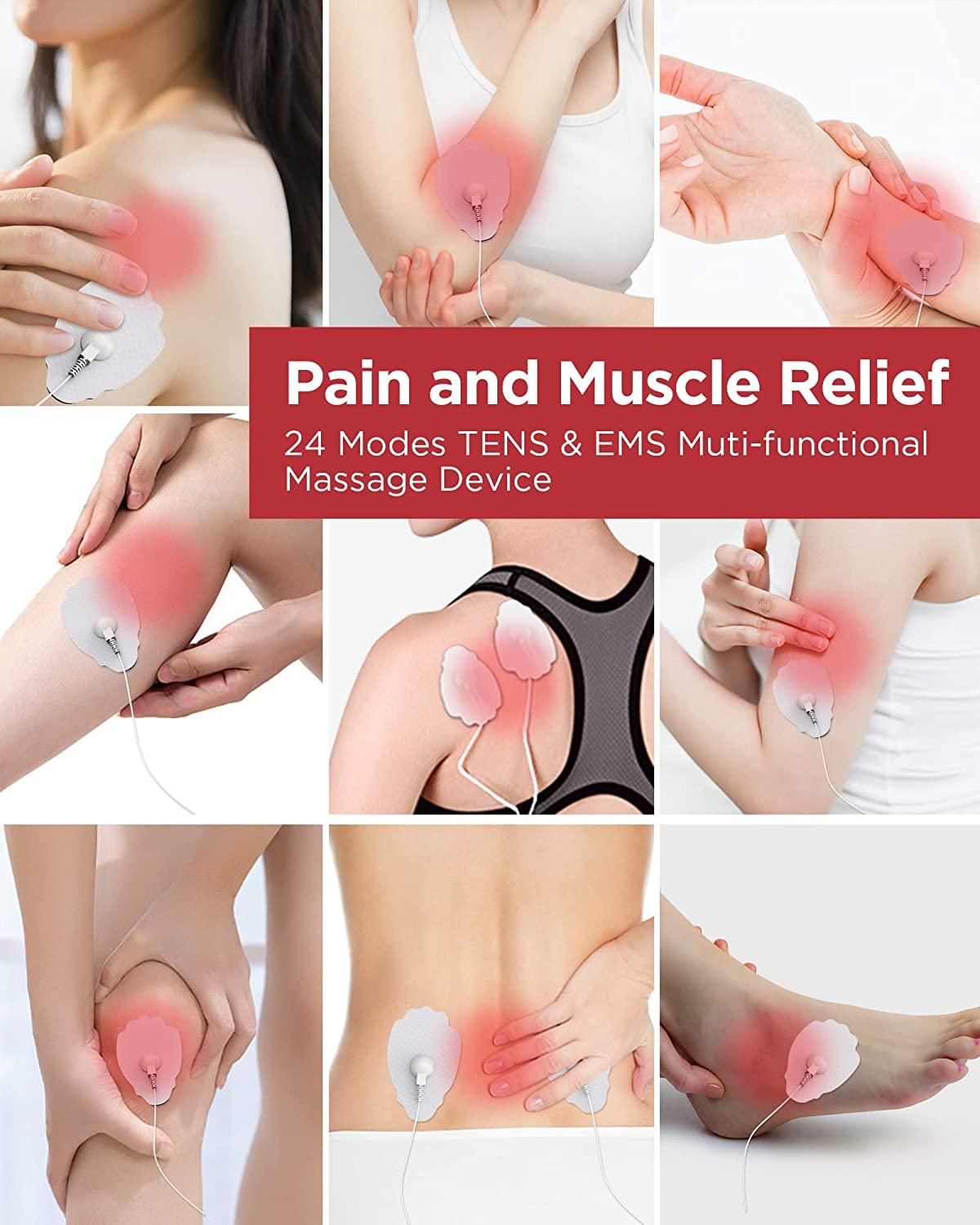 TENS EMS Unit Muscle Stimulator, 24 Modes TENS Machine for Pain