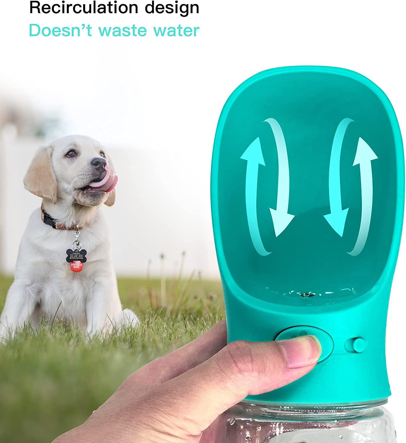 M&MKPET Dog Water Bottle for Walking 19-12OZ Portable Pet Water Bottles for  Dogs Water Dispenser Dog Water Bowl Travel Drink Cup Dog Accessories for  Outdoor 12oz(Blue)