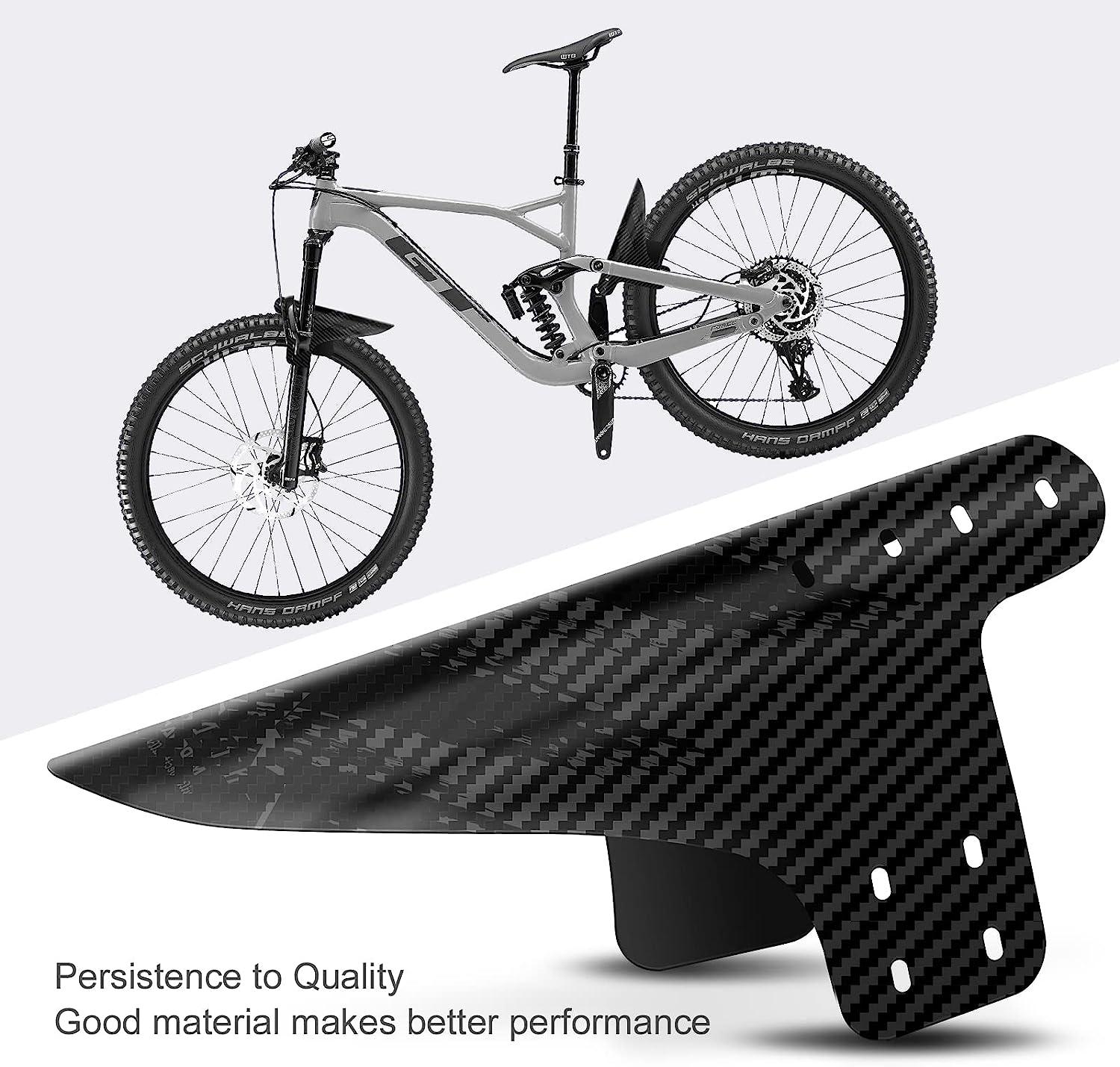 NICEDACK Bike Fender, Adjustable MTB Mud Guard, Front and Rear Compatible  Mudguards, Easy to Install, Fits 26, 27.5, 29 Fat Tire Bikes and All  Disc Brake Bicycles Black