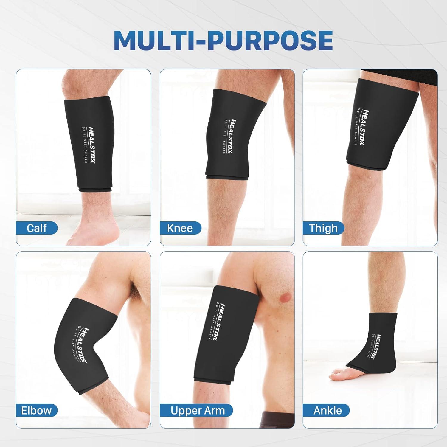 Reneg8® Knee Support Sleeve with 3 Reusable Hot/Cold Gel Packs