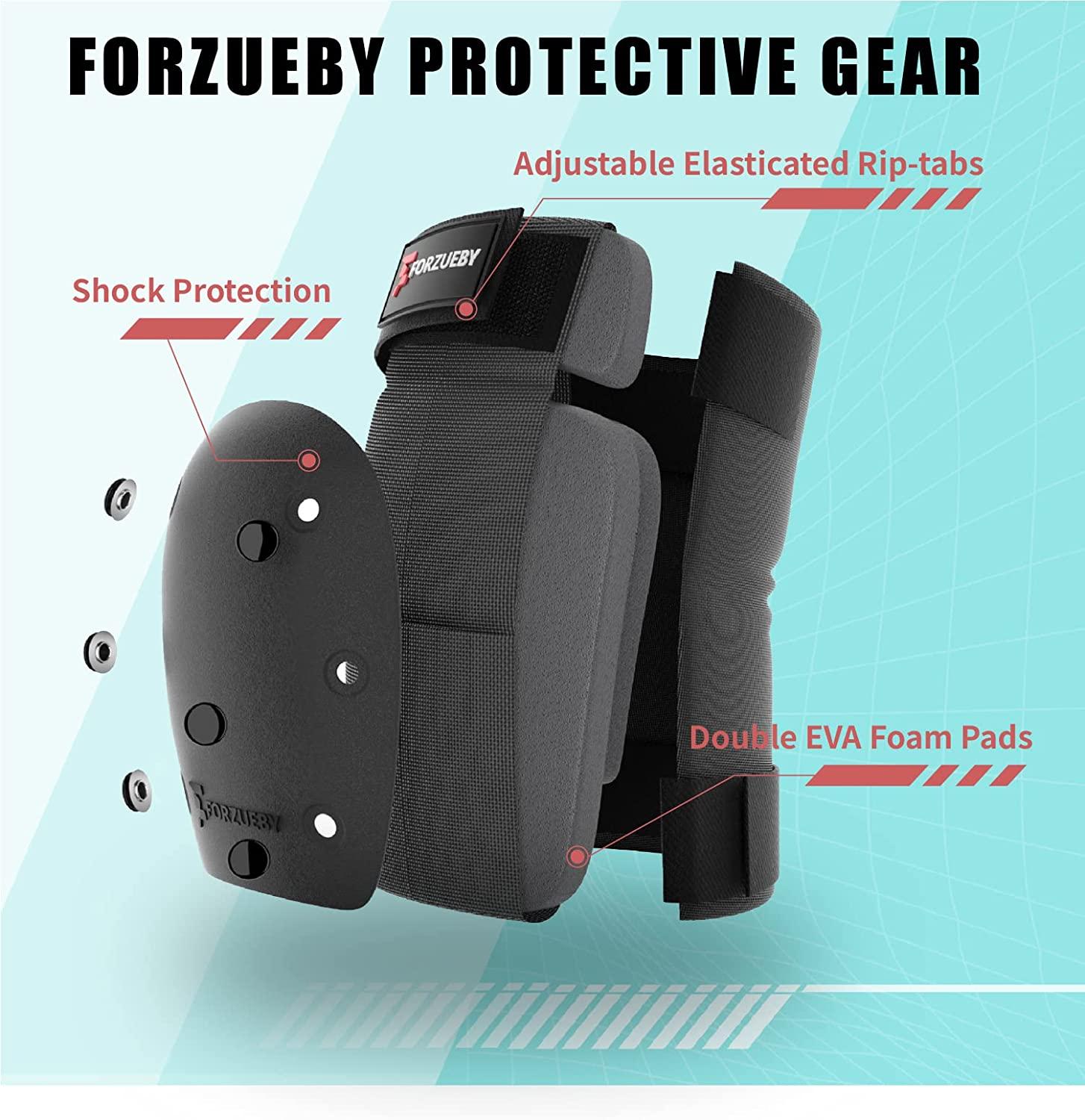 Forzueby Adult/Kids Knee Pads Elbow Pads Wrist Guards 6 in 1 Protective  Gear Set for Inline Roller Skating Skateboarding Scooter BMX etc., Knee Pads  -  Canada