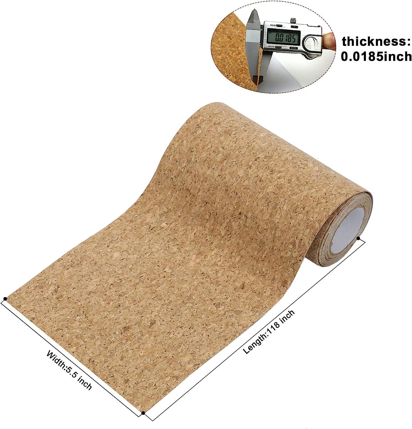 Kosiz 4 Pack Self Adhesive Cork Board Roll 12 Inch x 78 in/ 6.5 ft Cork  Drawer Shelf Liner Adhesive Backed Cork Roll Sticky Cork Sheet for School