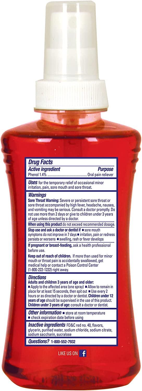 Chloraseptic Sore Throat Spray Cherry Flavor 6 Fl Oz Cherry 6 Fl Oz