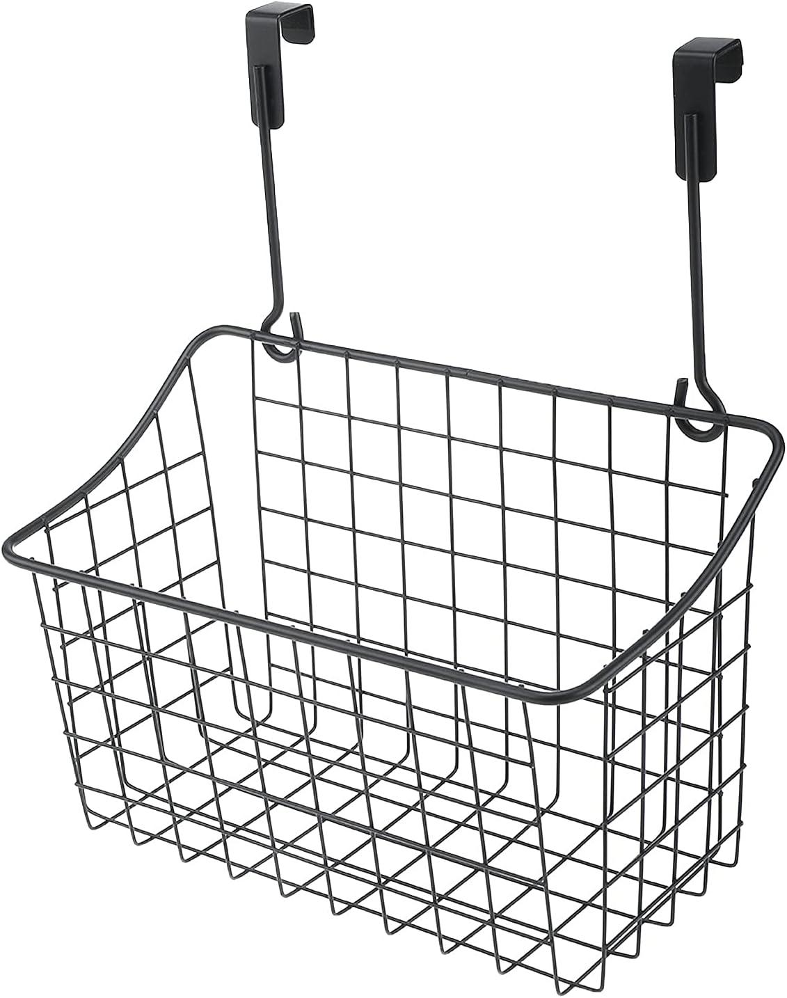 Under Shelf Storage Basket,Casewin 2-Pack Under Shelf Hanging Metal Wire Storage  Basket Organizer for Kitchen, Office, Pantry, Bathroom, Cabinet, White 