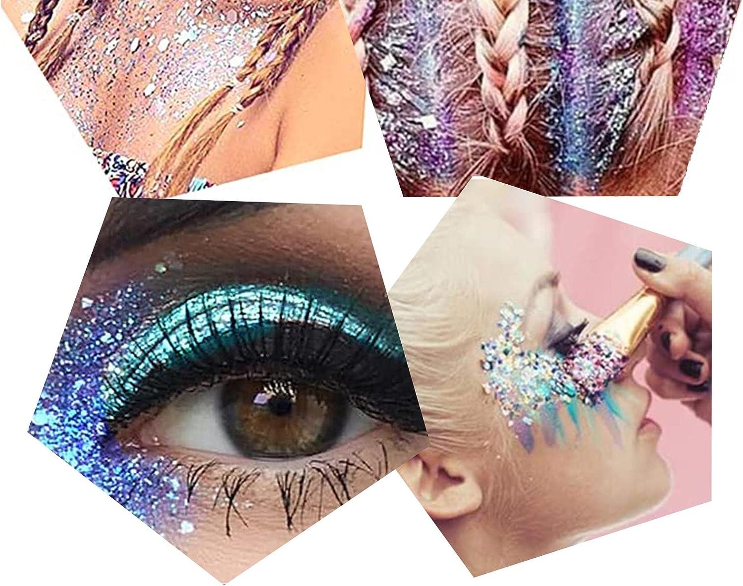Body Glitter Gel, Face Glitter Mermaid Sequins Liquid Holographic