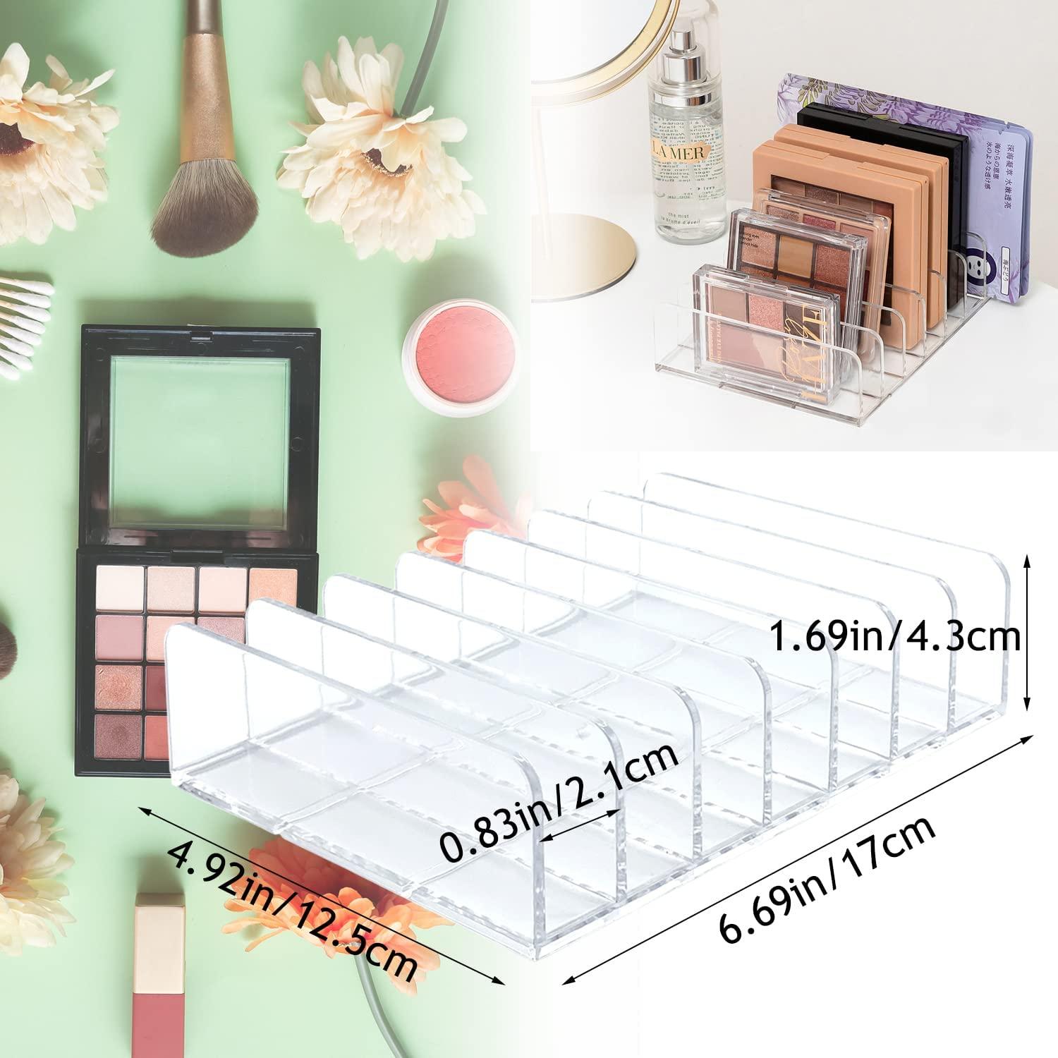 2 Pack Acrylic Eyeshadow Palette Makeup Organizer,7-Cell Cosmetic
