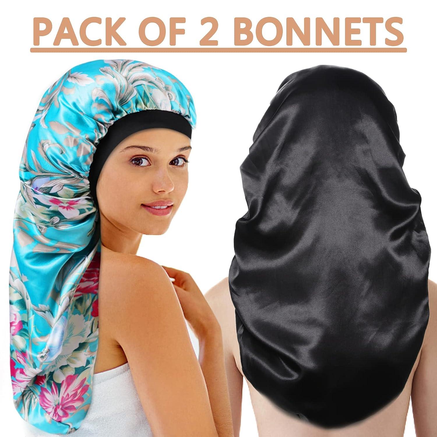 Satin Bonnet Silk Bonnet for Curly Hair Sleep Cap for Women Satin