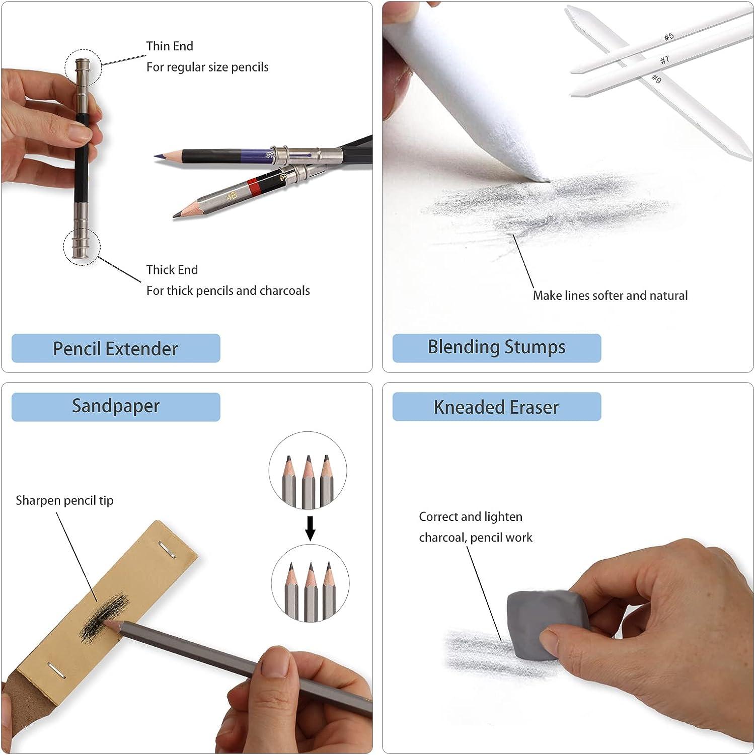 Tioucd 73 Pcs Drawing Kit Professional Art Supplies Drawing Set