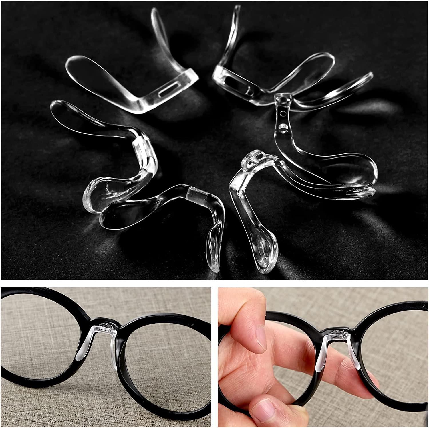 12 Pieces U Shaped Eyeglasses Nose Pads Bridge Plastic Eye Glasses