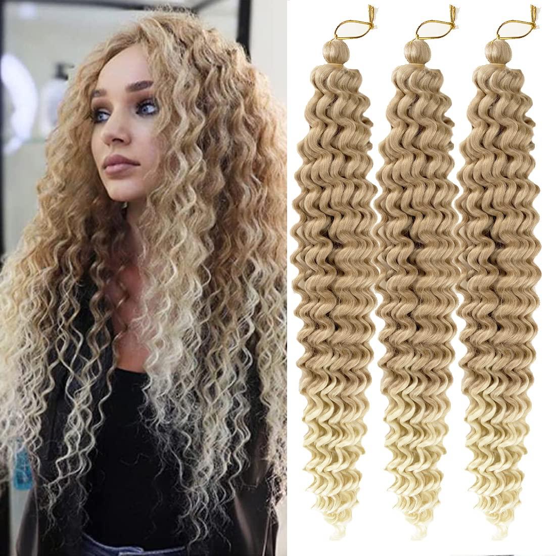 22 Inch Ocean Wave Crochet Human Loc Extensions Deep Wave Twist Braiding  Synthetic Hair From Eco_hair, $7.26