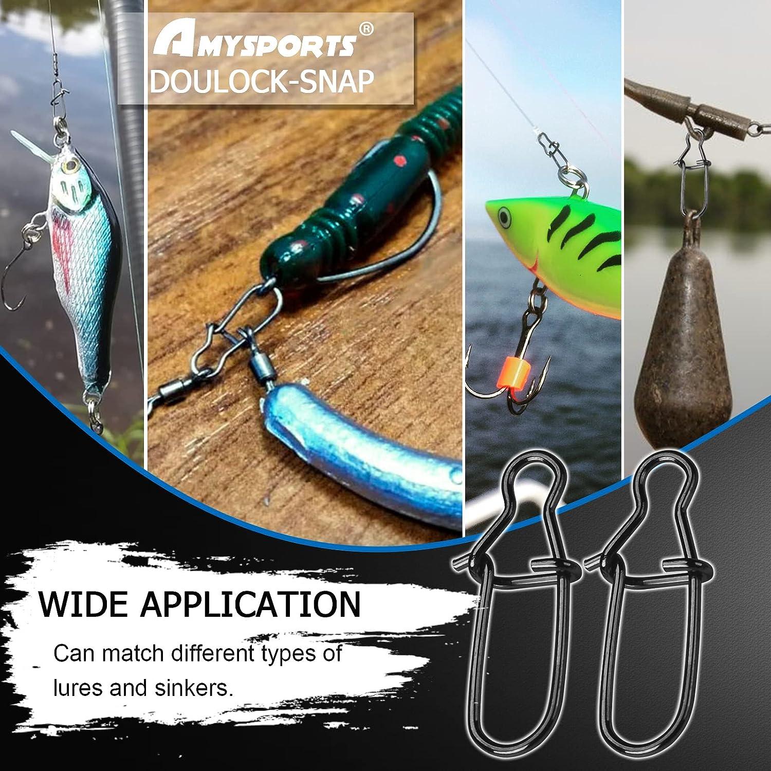 Fishing Clips snap Quick Change Lures Fast Link Quick Snap Crankbait Snap  Tackle Stainless Steel Power Fishing Clip Lure Connector