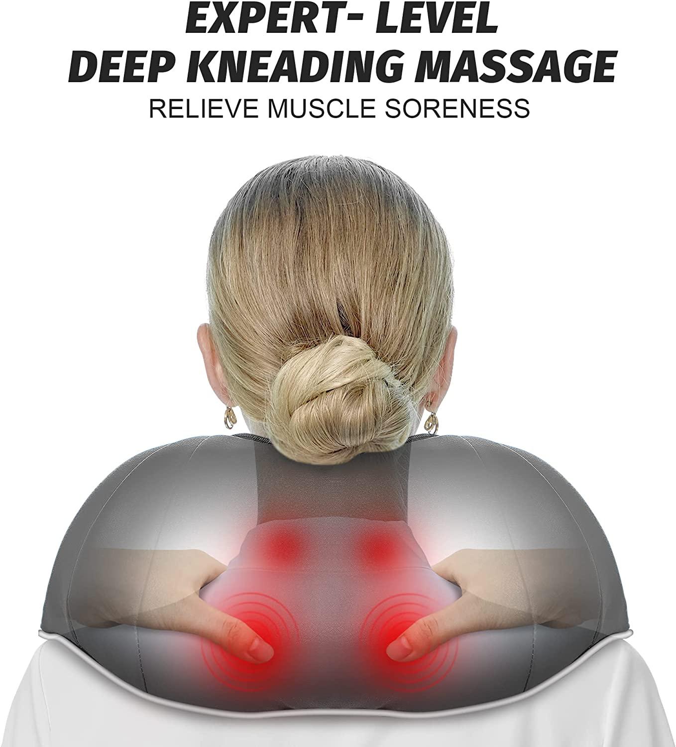 BROOKSTONE Shiatsu Massaging Kneading Pillow with Remote Control Neck Back  Etc.. 