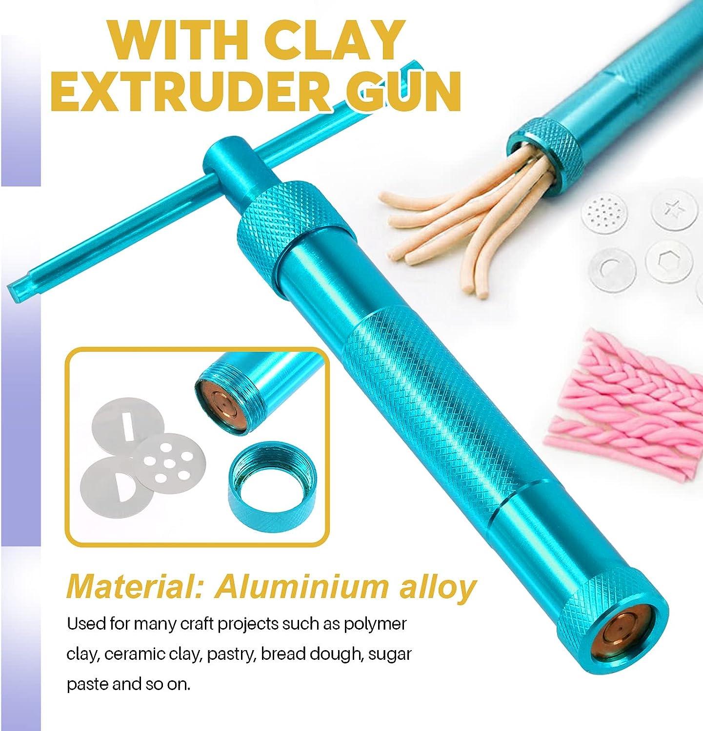 19 Tips Polymer Clay Sugar Paste Extruder Craft Gun Fondant Cake Sculpture  Tool