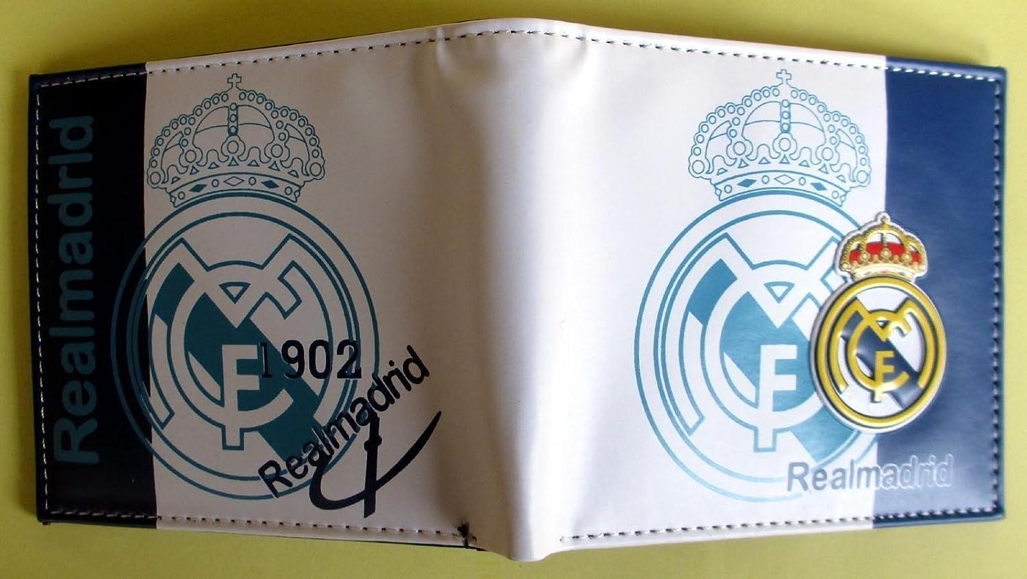 Real Madrid FC Touch Fastening Fade Design Nylon Wallet / One Size / White/Blue