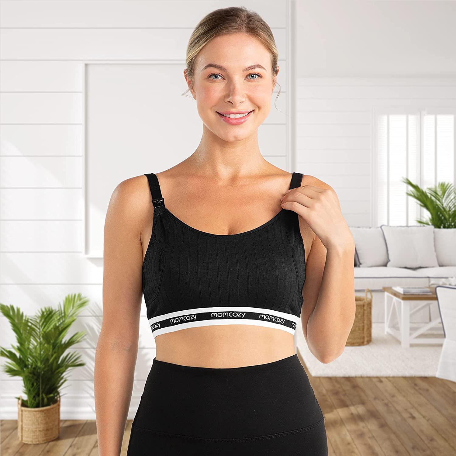 Momcozy Lycra Pumping Bra Hands Free with Fixed Padding for Good