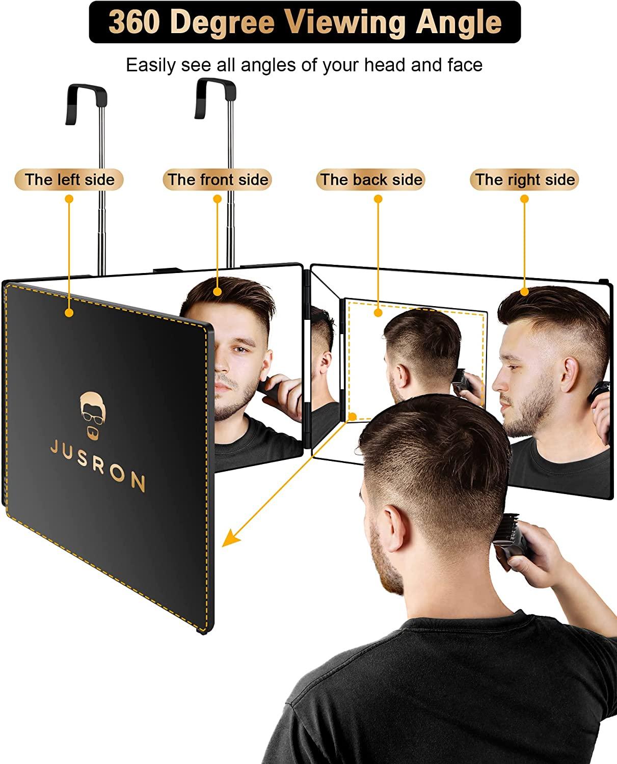 3 Way Mirror for Self Hair Cutting, 360 Trifold Barber Mirrors 3 Sided  Makeup Mirror to See Back of Head, Used for Hair Coloring, Braiding, DIY  Haircut Tool are Good Gifts for
