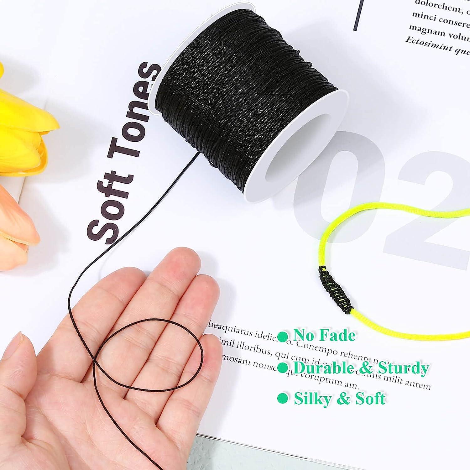 Premium 0.8mm Black Nylon String - Chinese Knotting Cord for Bracelet &  Jewelry Making