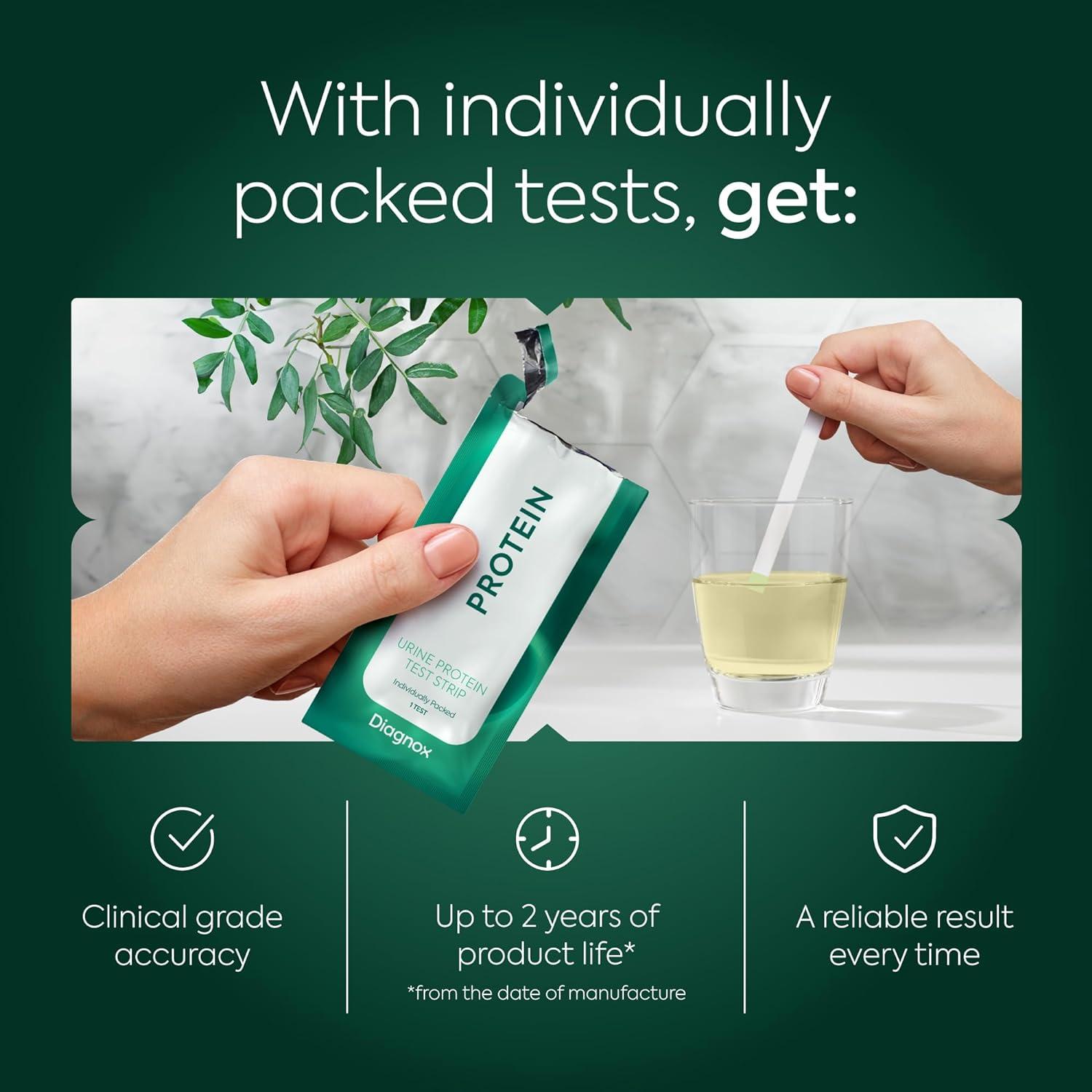 Protein Urine Test Strips Kit Individually Packed At Home Urine Protein Test Strips 8414