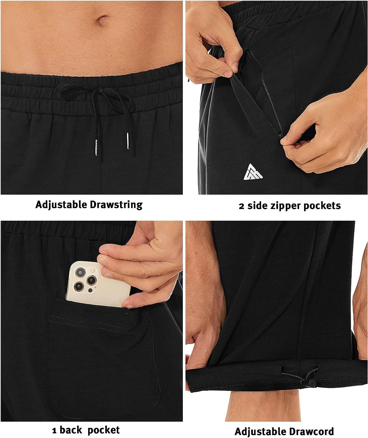 ATHLETA Joggers Black Zip Pocket Active Lounge Drawstring Pants
