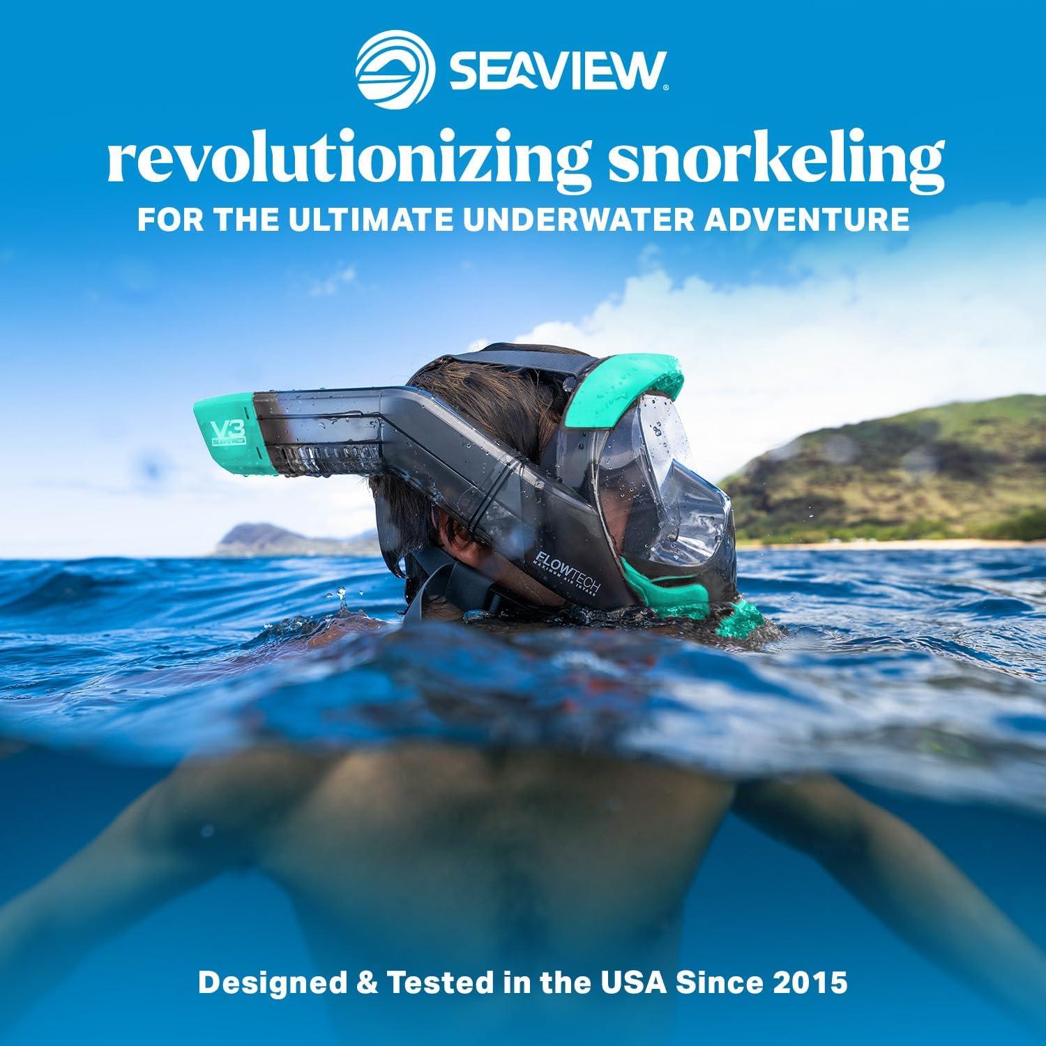 Seaview 180 V3 Full Face Snorkel Mask Adult - Seafoam - Large