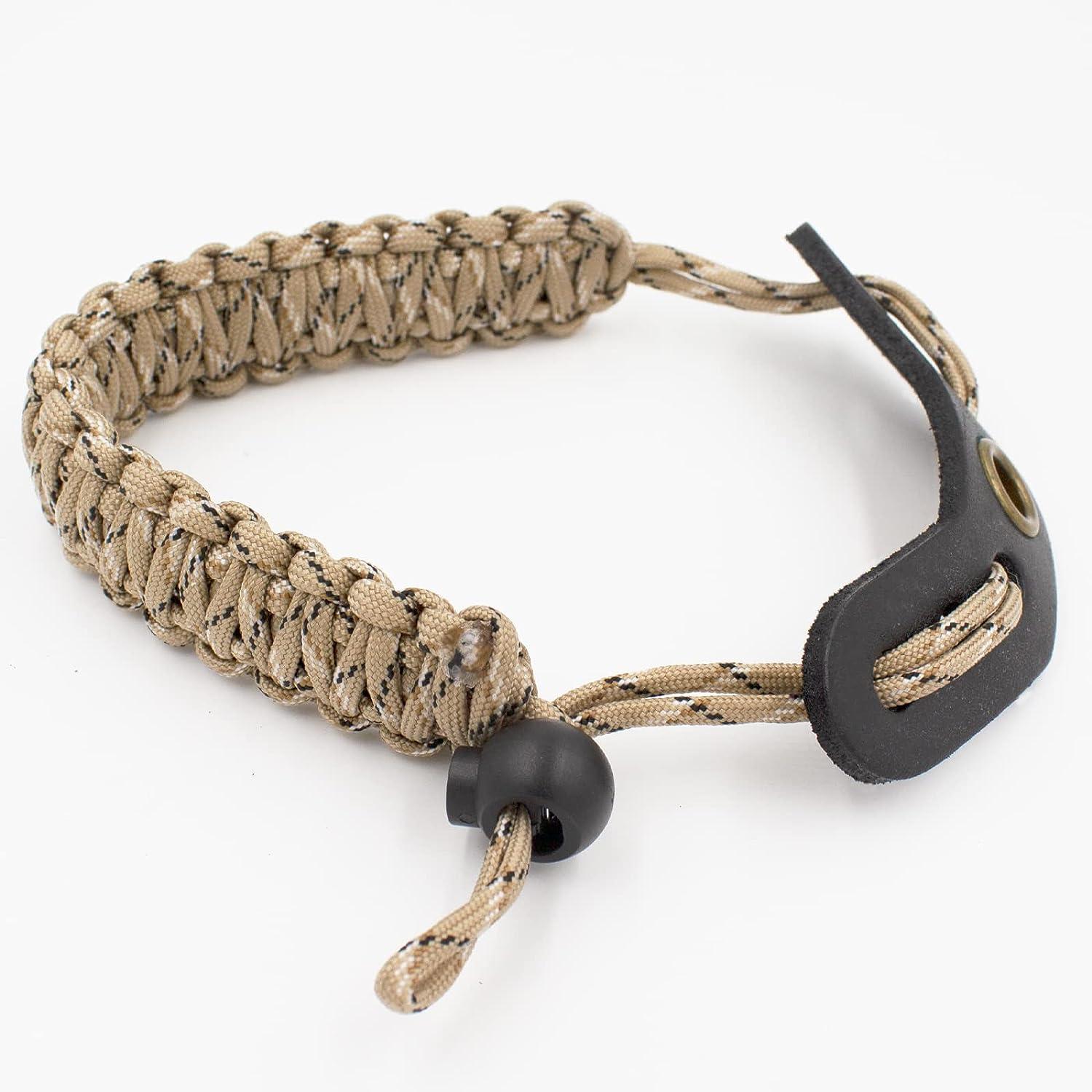 Bow Wrist Sling, 550 Paracord Strap Comfortable on Hand, Fit Compound Bow &  Recurve Desert Camo