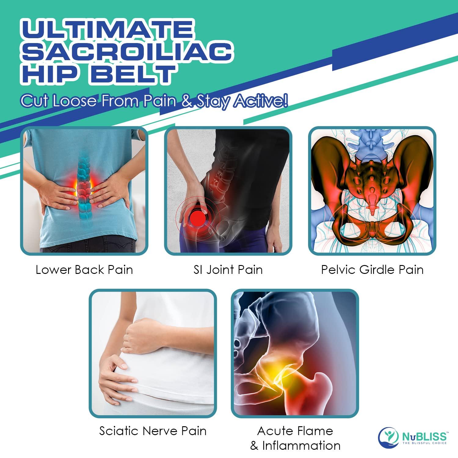 Sacroiliac SI Joint Hip Belt for Lower Back Support Brace Sciatica Pain  Relief B