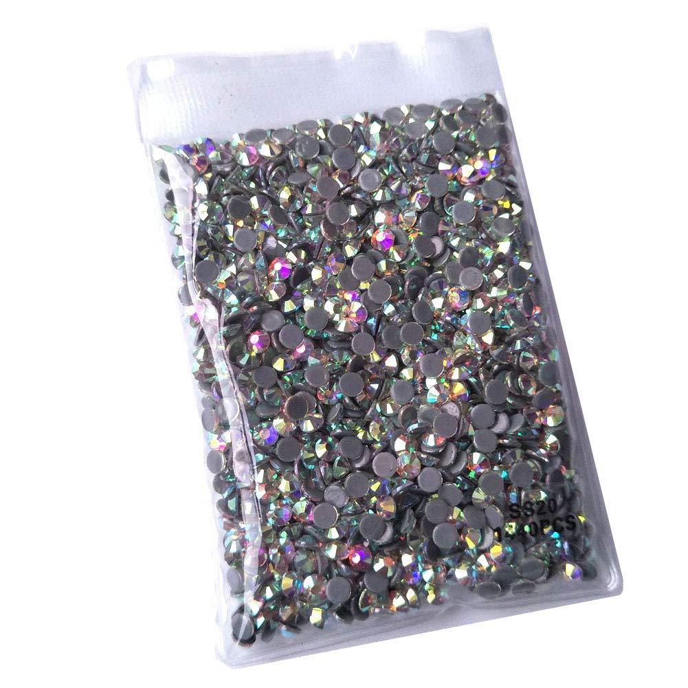 Queenme 1440pcs AB SS20 Hotfix Rhinestones 20SS Flatback Crystals for  Clothes Shoes Crafts Hot Fix 5MM Round Glass Gems Stones Flat Back Iron on  Rhinestones for Clothing AB 1440pcs SS20