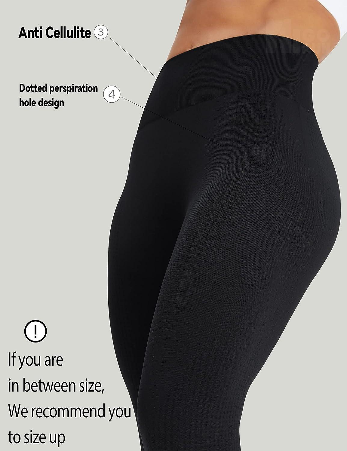 HIGORUN Women Seamless Leggings Smile Contour High Waist Workout Gym Yoga  Pants #4 Black Medium
