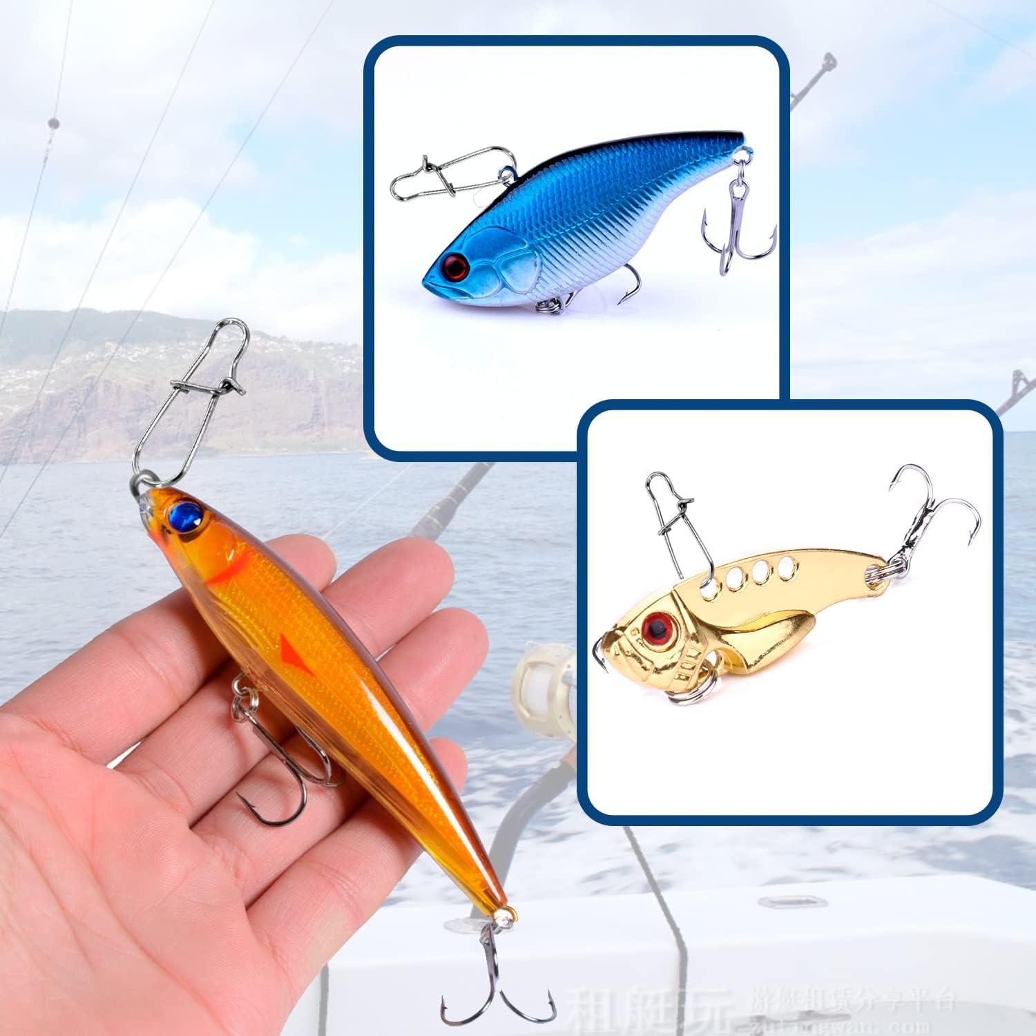 Demeras Closed Eye Fishing Clips Snap, Gourd Shaped Anti Long Line Clips  Snap for Freshwater for Surf Fishing(1.8 * 60MM) : Sports & Outdoors 