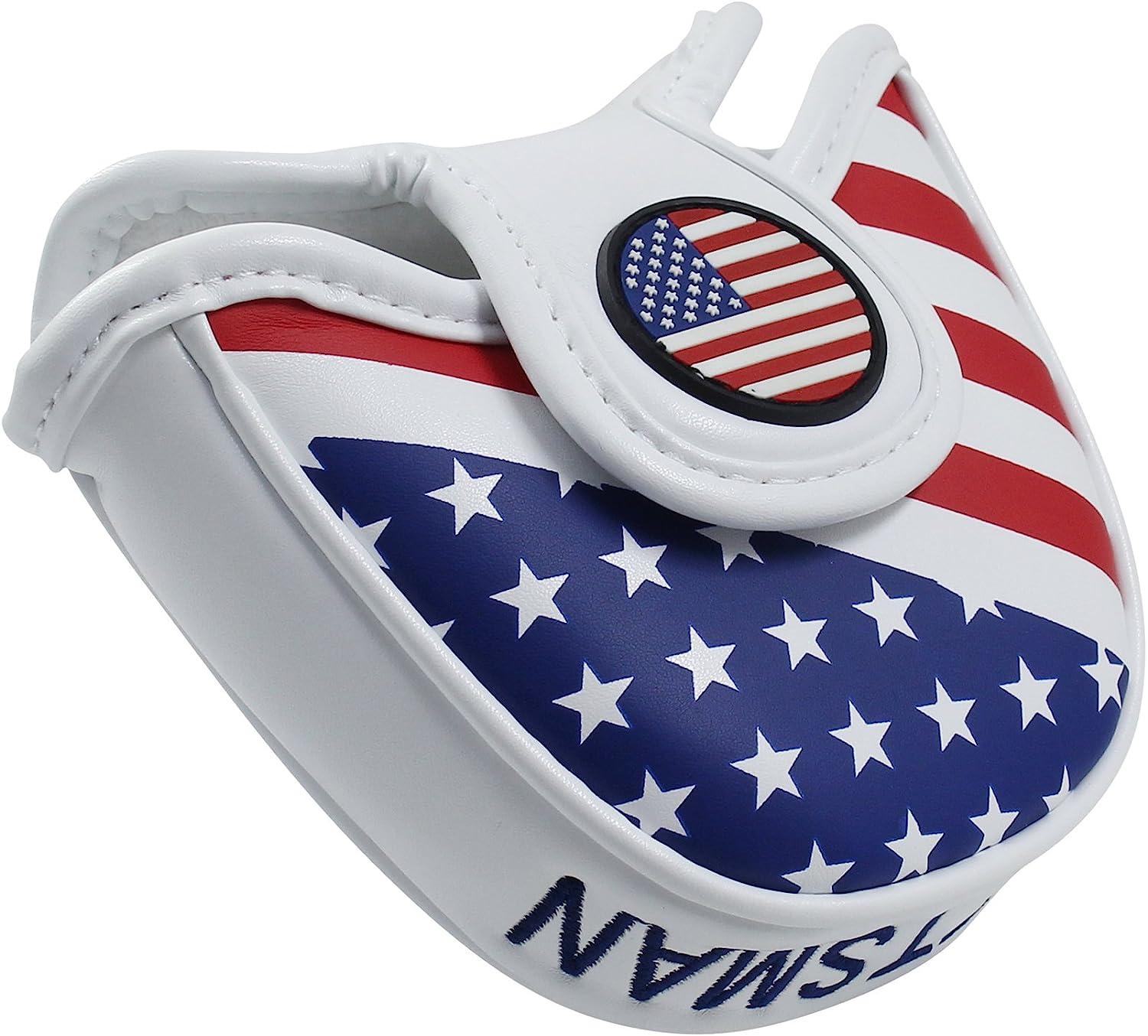 Craftsman Golf Stars and Stripes Flag Headcover Head Cover for Scotty Cameron TaylorMade Odyssey Driver Fairway Wood Hybrid