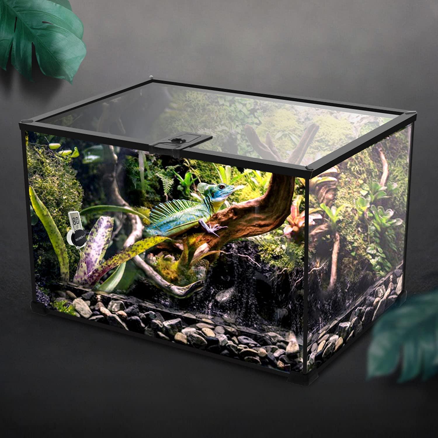 NOMO Reptile Terrarium Thermometer Hygrometer Indoor Outdoor Dual Gauges  Greenhouse Pet Rearing Box Terrarium Tortue Terrestre