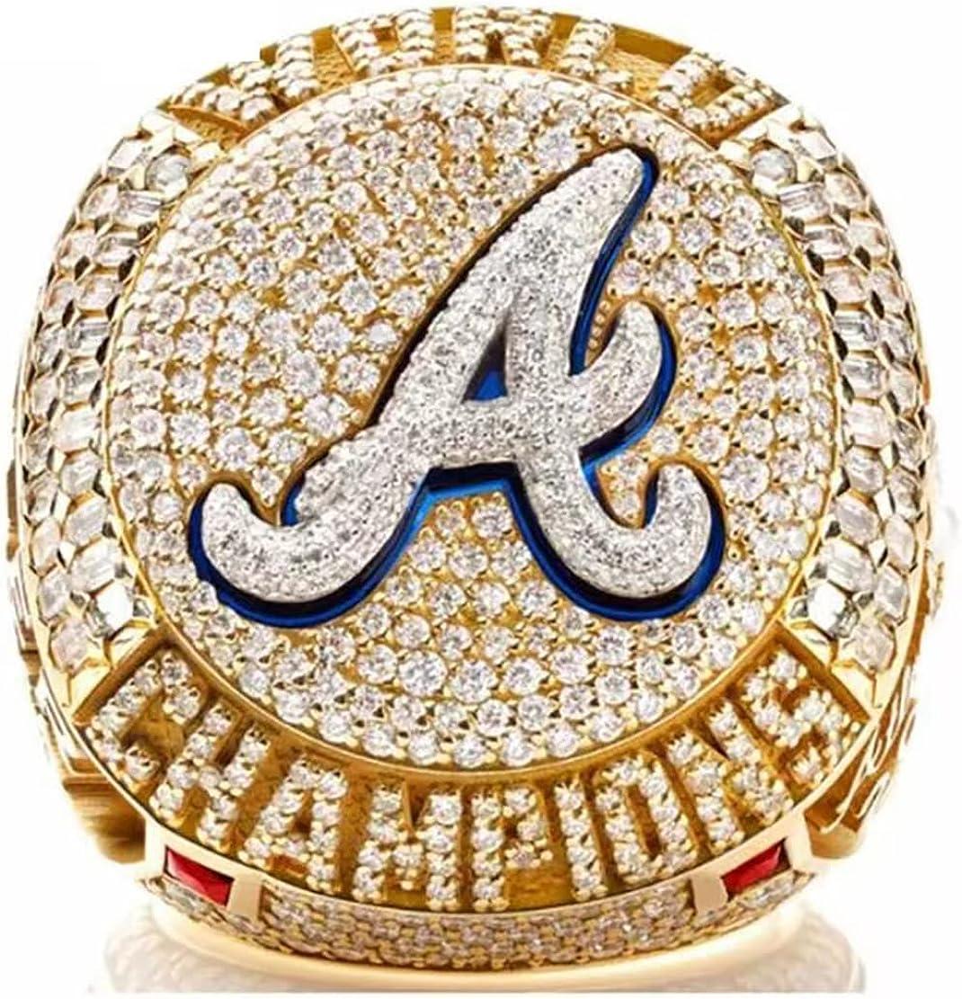 Baseball Championship Ring 2021,Baseball Fan Gifts for Men Women  Boys,Atlanta Replica World Series Rings for Room Office Party,Baseball  Memorabilia Merch Decor Merchandise Accessories