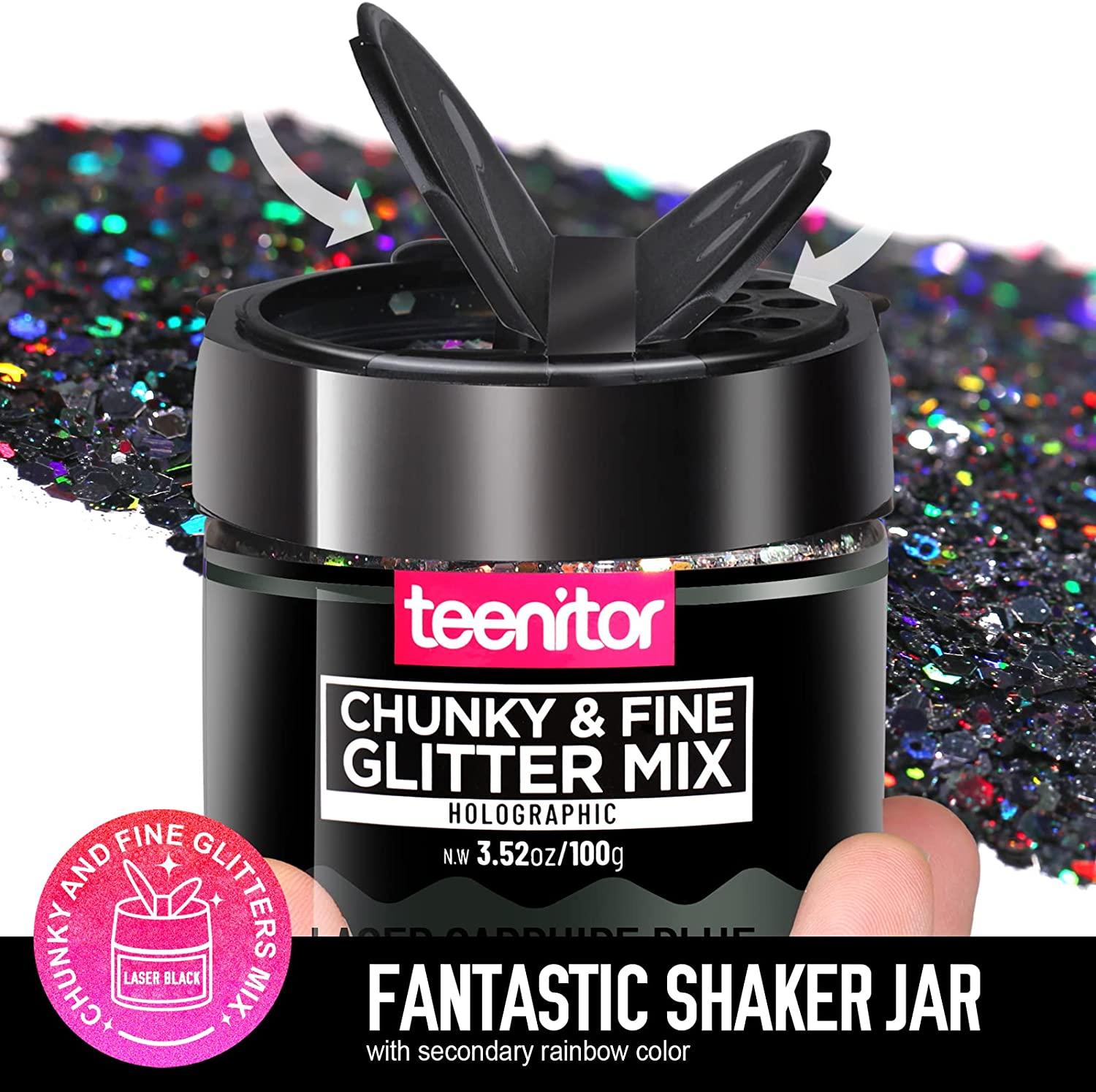Festival Chunky and Fine Glitter Mix, Teenitor Iridescent Glitter