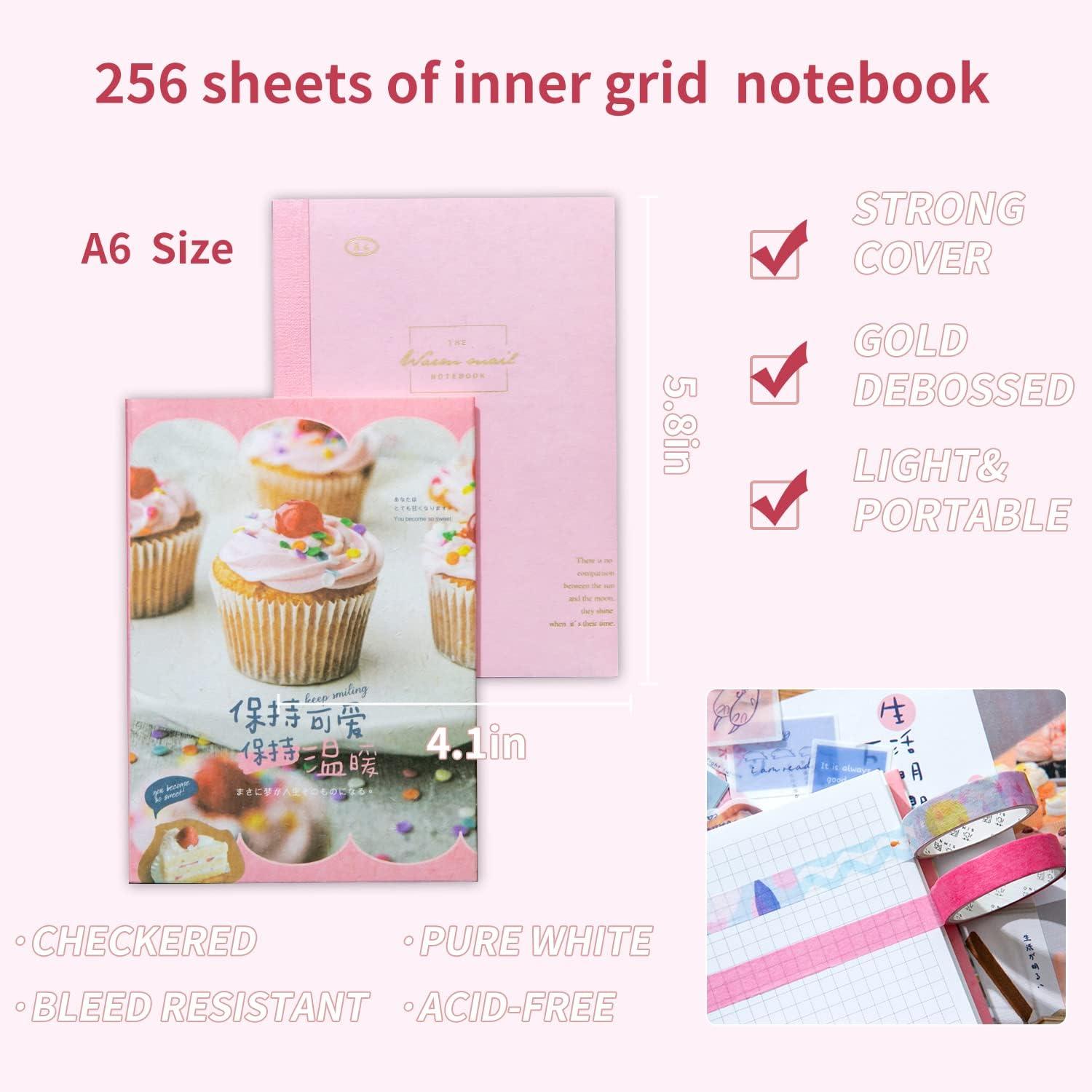 348 Pcs Scrapbooking Supplies Kit, Pink Cute Kawaii Aesthetic