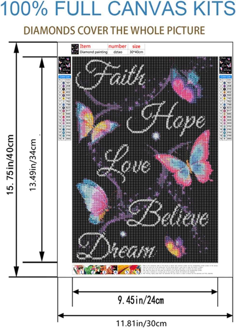 Sparkly Selections Faith, Hope and Love Glow in the Dark Diamond Art Kit