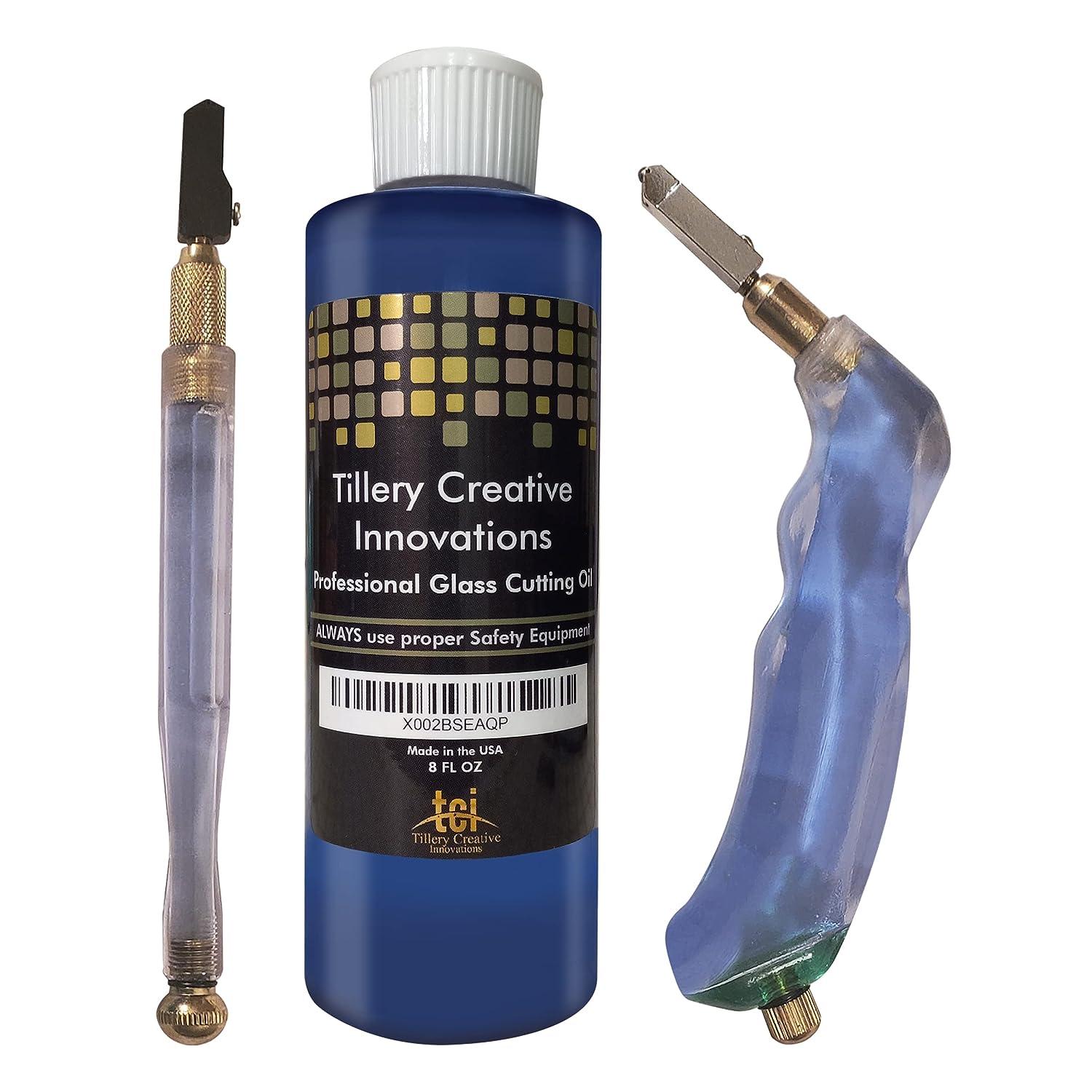 Professional Glass Cutting Oil with Precision Control Tip. 8 Ounces of Our  Custom Blue Formula Perfect for Filling Oil Filled Glass Cutters Glass  Drill Bits and Glass Grinders.