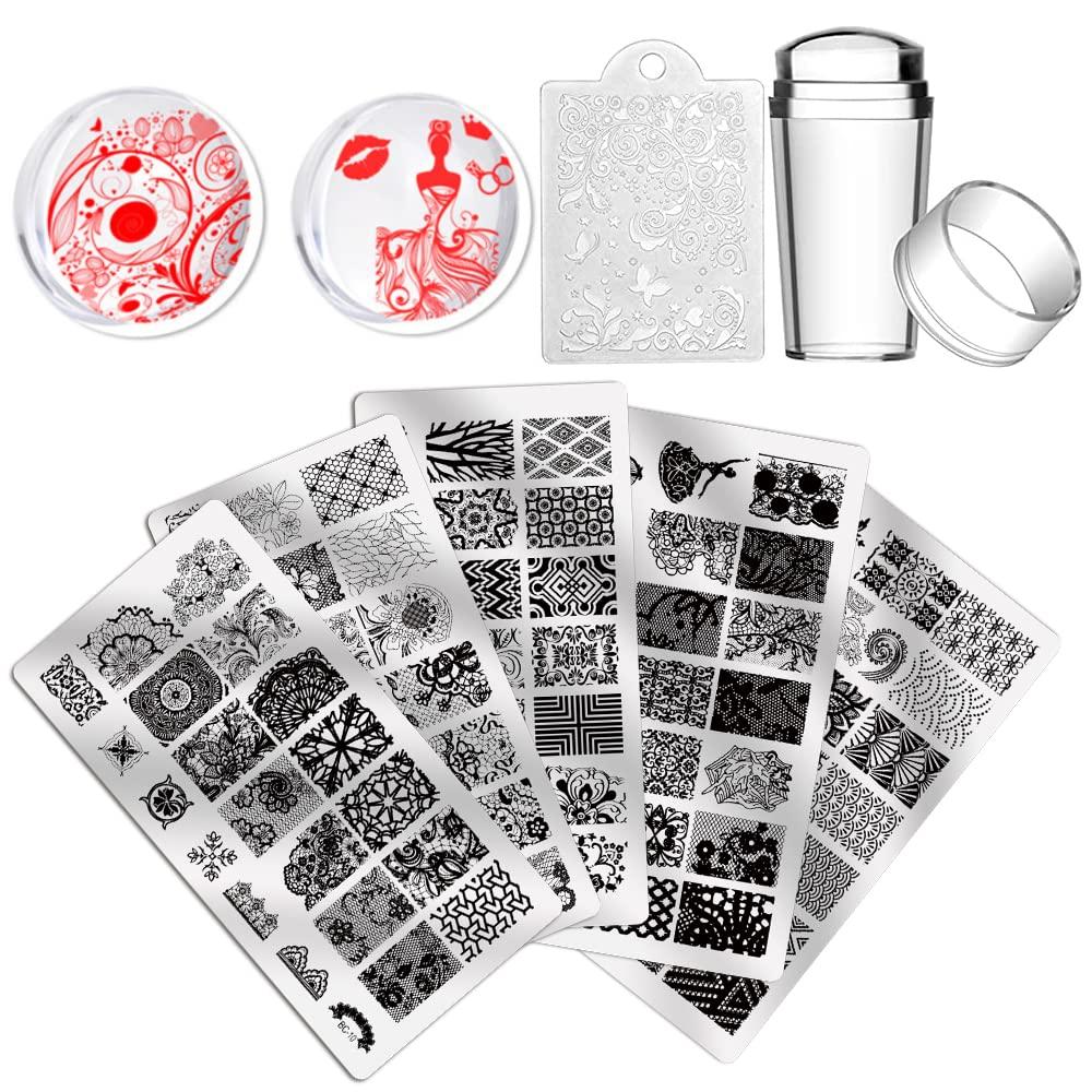 Buy Leinuosen 6 Pcs Easter Nail Art Stamping Plates Bunny Easter Nail Art  Plate Kit Flowers Aminals Nail Stamping Templates for Diy Nails Decoration  Online at Lowest Price Ever in India |
