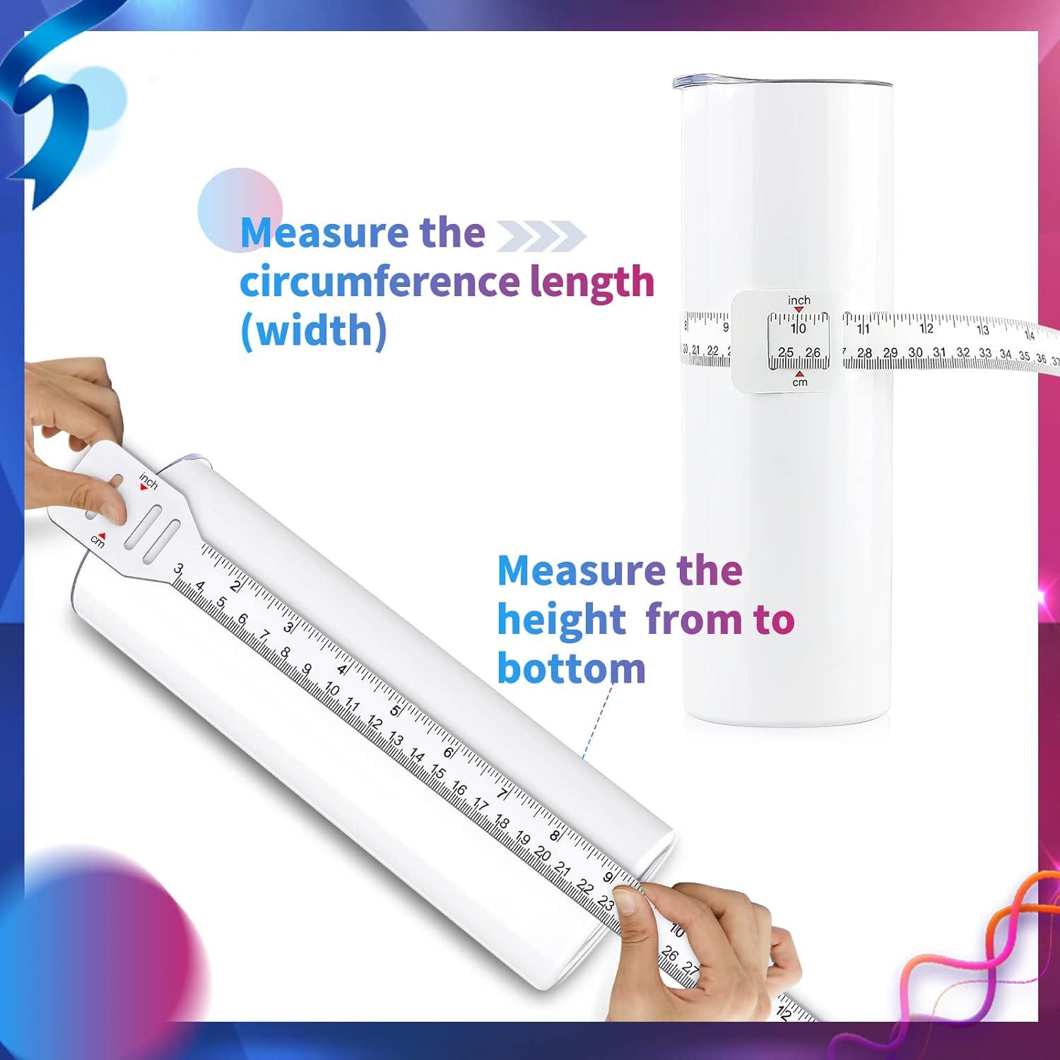 2 Pack Sublimation Blanks Tumblers Width Measurer Easily Measure The Height  and Width of Your Sublimation Tumblers Use for Heat Press Sublimation Blanks  Tumblers Skinny Straight Cup