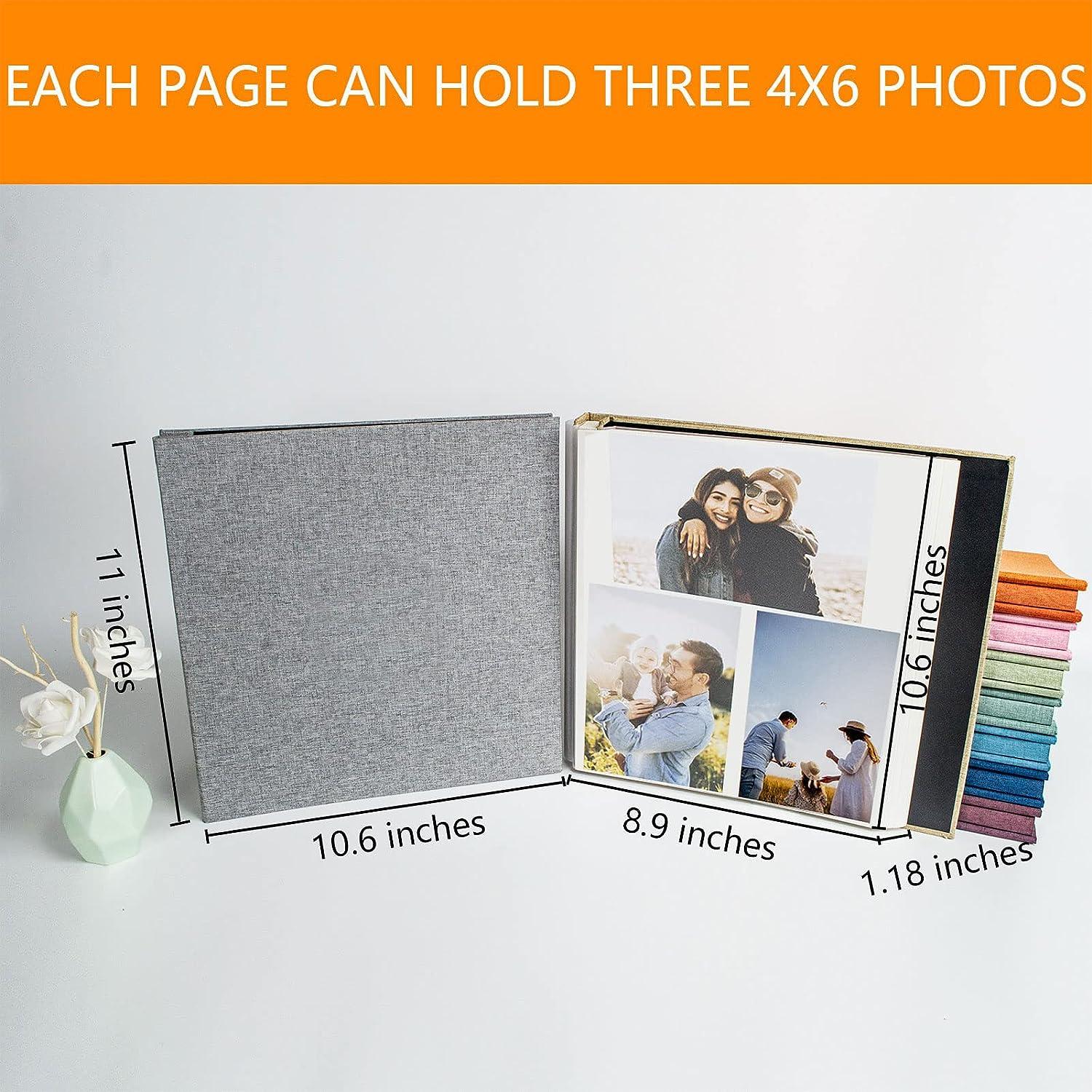 Photo Album Self Adhesive Pages Scrapbook Magnetic Photo Albums for 4x6 5x7  8x10 Pictures Sticky Pages Books for Baby Family Wedding 13.2x12.8 White