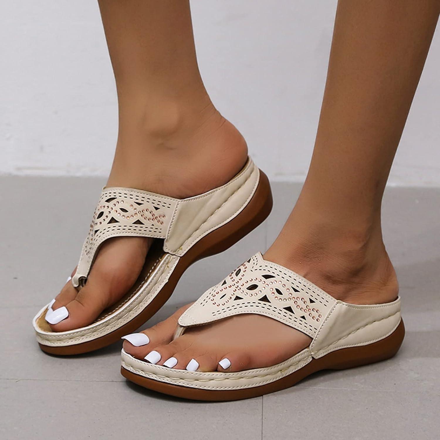 BIFUTON Comfortable Sandals For Women Women's Sandals Arch Support